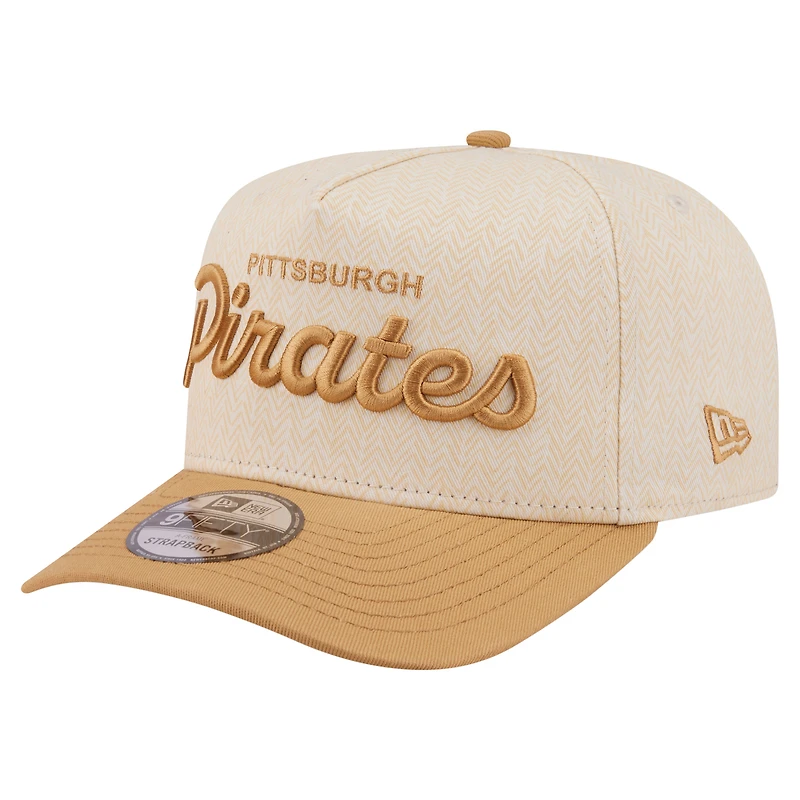 Casquette snapback New Era crème Pittsburgh Pirates 9FIFTY A-Frame pour homme