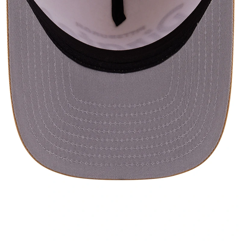 Men's New Era  Cream Pittsburgh Pirates Herringbone 9FIFTY A-Frame Snapback Hat