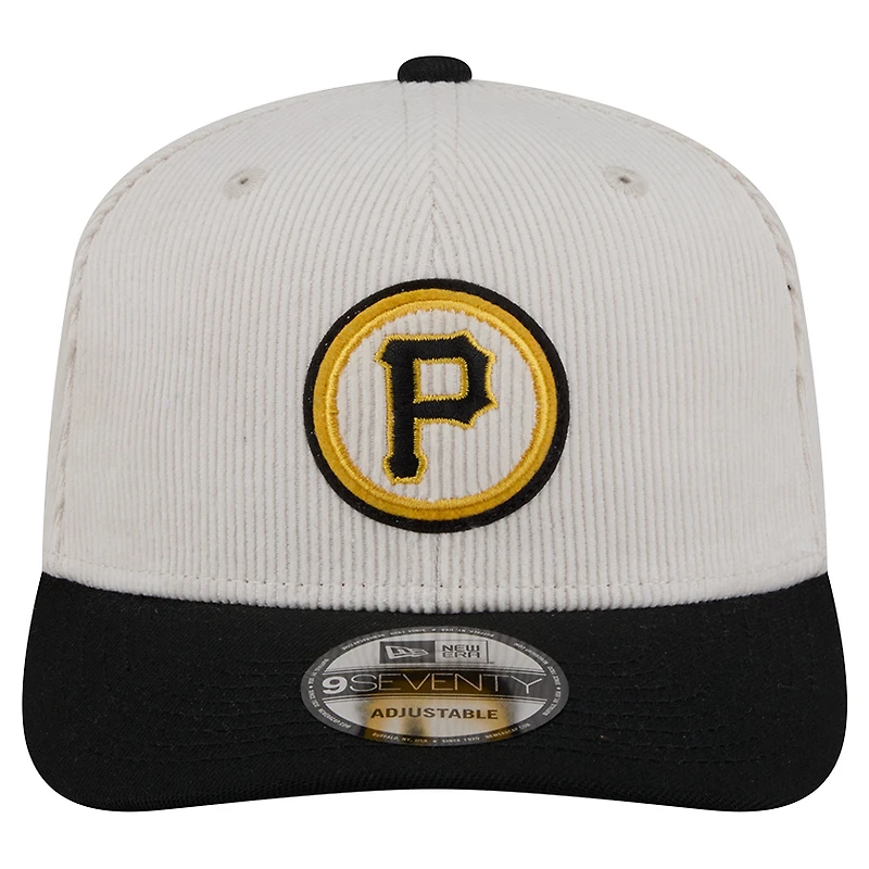 Men's New Era  Cream Pittsburgh Pirates Loyal 9SEVENTY Adjustable Hat