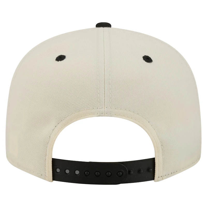 Men's New Era Cream Pittsburgh Pirates Oversized Slogan 9FIFTY Snapback Hat
