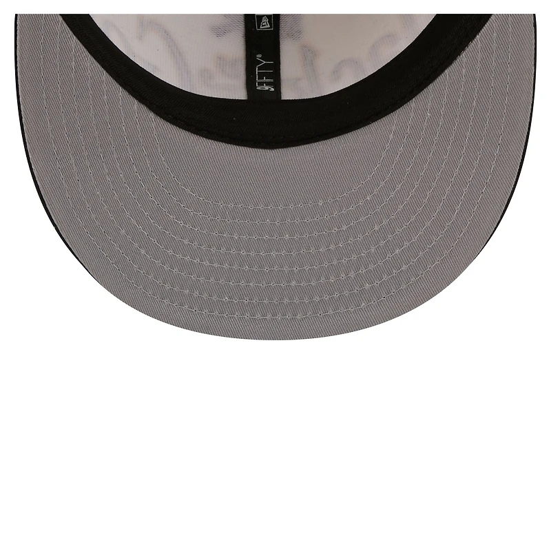 Casquette snapback New Era crème Pittsburgh Pirates surdimensionnée à slogan 9FIFTY pour homme