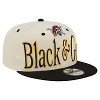 Men's New Era Cream Pittsburgh Pirates Oversized Slogan 9FIFTY Snapback Hat