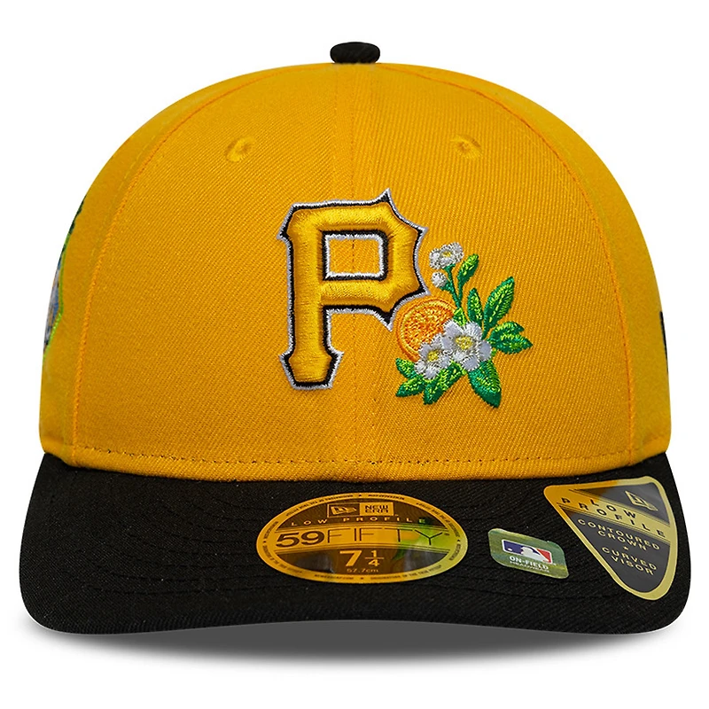 Casquette ajustée New Era 59FIFTY pour homme, or et noir, Pittsburgh Pirates, entraînement de printemps 2026, profil bas