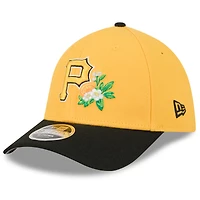 Casquette New Era Flex pour homme, or et noir, Pittsburgh Pirates, entraînement de printemps 2026, modèle M-Crown 39THIRTY