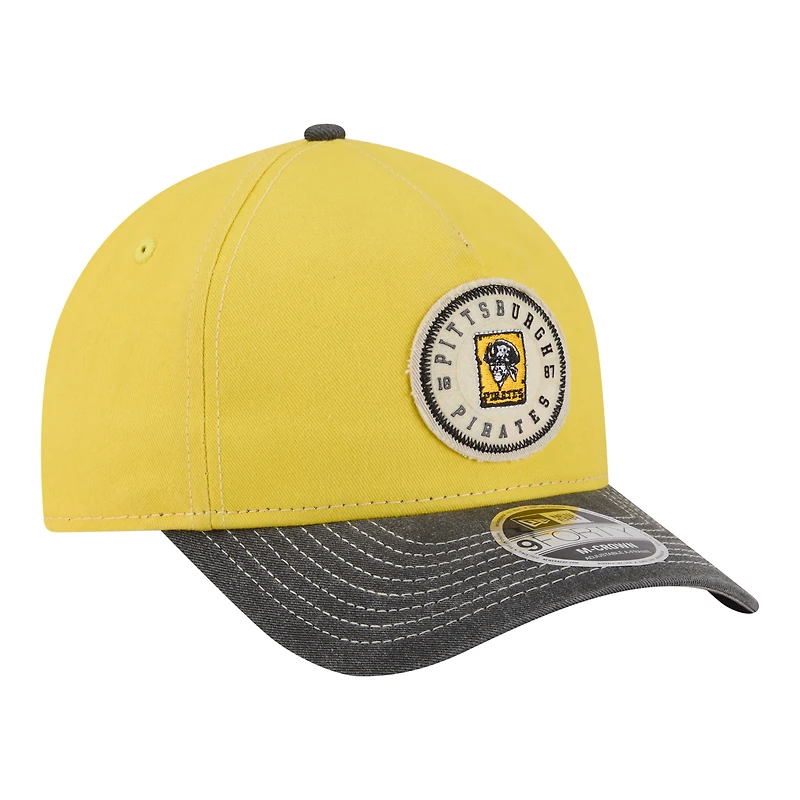Men's New Era  Gold/Black Pittsburgh Pirates Felt M-Crown 9FORTY Adjustable Hat