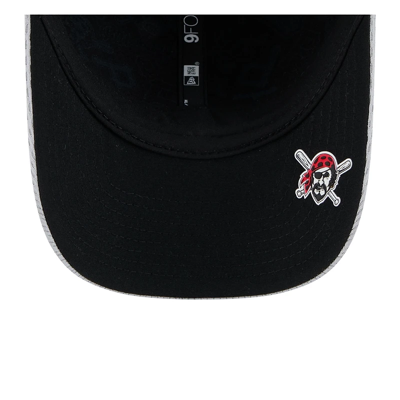 Casquette ajustable MLB Clubhouse 9FORTY M-Crown 2025 des Pirates de Pittsburgh de New Era pour homme, gris