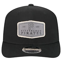 Casquette ajustable extensible à boutons-pression pour homme New Era grise Pittsburgh Pirates Labeled 9SEVENTY