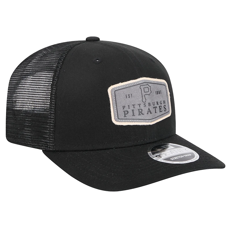Casquette ajustable extensible à boutons-pression pour homme New Era grise Pittsburgh Pirates Labeled 9SEVENTY