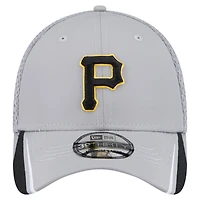 Casquette Linear 39THIRTY Flex grise des Pirates de Pittsburgh pour homme New Era