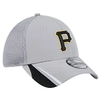 Casquette Linear 39THIRTY Flex grise des Pirates de Pittsburgh pour homme New Era