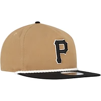 Casquette Snapback de golfeur des Pirates de Pittsburgh New Era kaki/noir pour hommes
