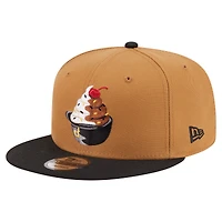 Men's New Era Khaki/Black Pittsburgh Pirates Ice Cream 9FIFTY Snapback Hat