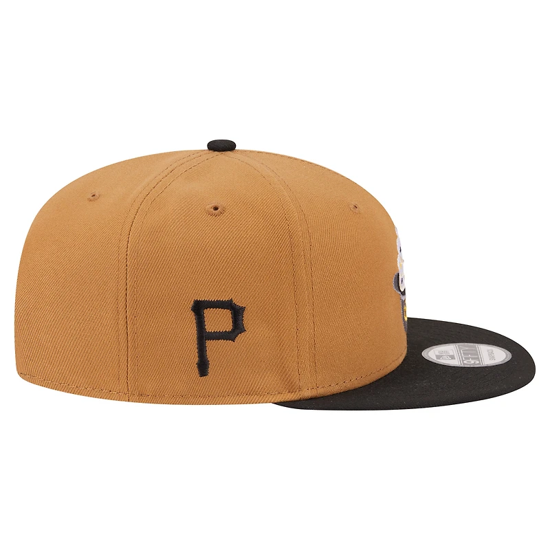 Men's New Era Khaki/Black Pittsburgh Pirates Ice Cream 9FIFTY Snapback Hat