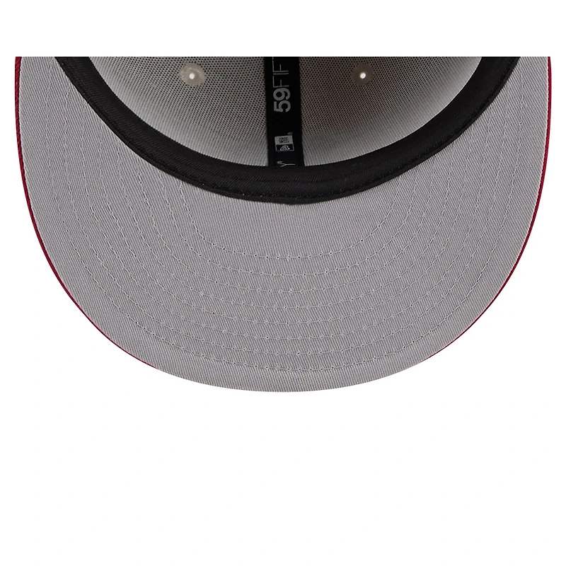 Casquette ajustée 59FIFTY du 4 juillet New Era pour hommes, kaki/rouge, Pittsburgh Pirates 2024