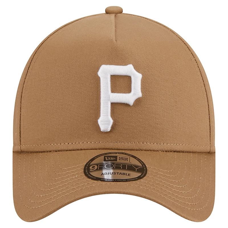 Casquette réglable kaki Pittsburgh Pirates A-Frame 9FORTY New Era pour hommes