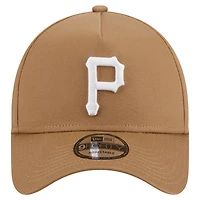 Casquette réglable kaki Pittsburgh Pirates A-Frame 9FORTY New Era pour hommes