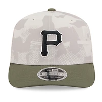 Men's New Era Light Beige/Olive Pittsburgh Pirates 2025 Armed Forces Day 9SEVENTY Stretch-Snap Hat