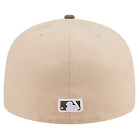 Casquette ajustée bicolore 59FIFTY des Pirates de Pittsburgh, beige clair/olive, pour homme, New Era