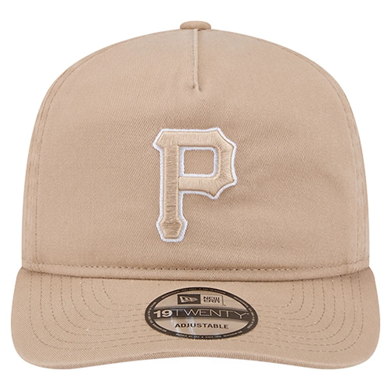 Casquette ajustable New Era 19TWENTY beige clair des Pirates de Pittsburgh pour homme