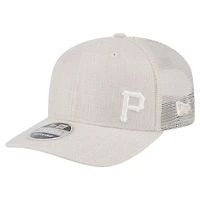 Men's New Era Light Beige Pittsburgh Pirates Flawless 9SEVENTY Stretch-Snap Hat