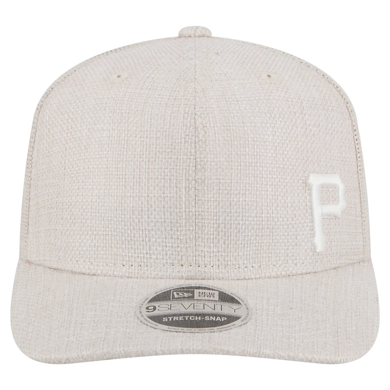Men's New Era Light Beige Pittsburgh Pirates Flawless 9SEVENTY Stretch-Snap Hat