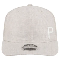 Men's New Era Light Beige Pittsburgh Pirates Flawless 9SEVENTY Stretch-Snap Hat