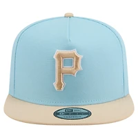 Men's New Era  Light Blue/Light Beige Pittsburgh Pirates Color Pack A-Frame 9FIFTY Snapback Hat