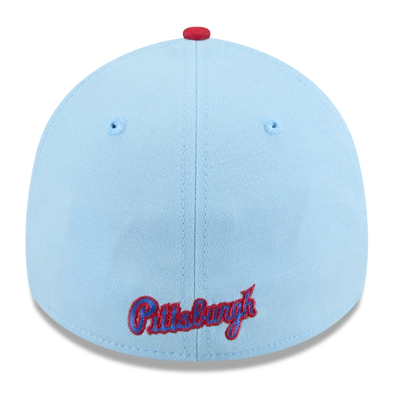 Men's New Era Light Blue/Red Pittsburgh Pirates 2025 Fourth of July 39THIRTY Flex Hat