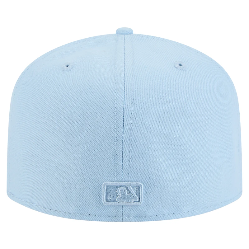Casquette ajustée New Era 59FIFTY bleu clair pour homme, coloris A-Frame, des Pirates de Pittsburgh