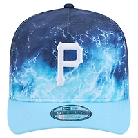 Casquette snapback New Era 9FIFTY A-Frame pré-courbée, bleu clair, Pittsburgh Pirates, pour homme