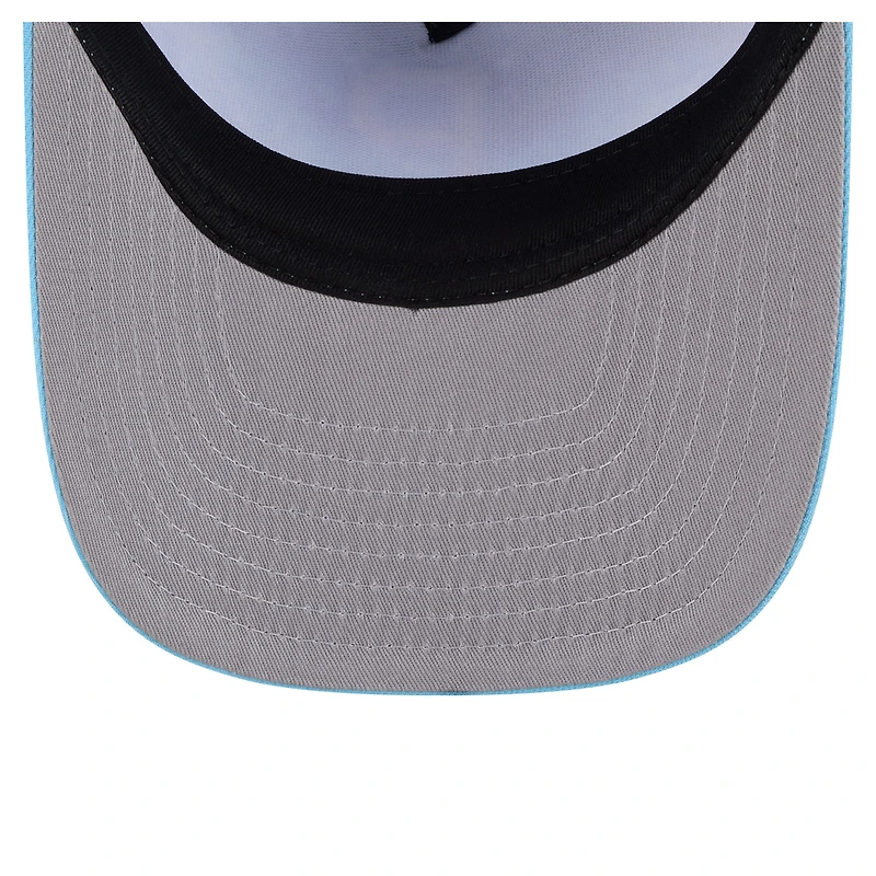 Men's New Era Light Blue Pittsburgh Pirates Deep Water Pre-Curved 9FIFTY A-Frame Snapback Hat