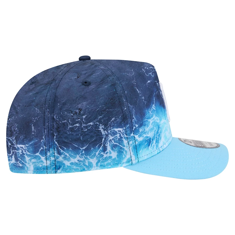 Men's New Era Light Blue Pittsburgh Pirates Deep Water Pre-Curved 9FIFTY A-Frame Snapback Hat