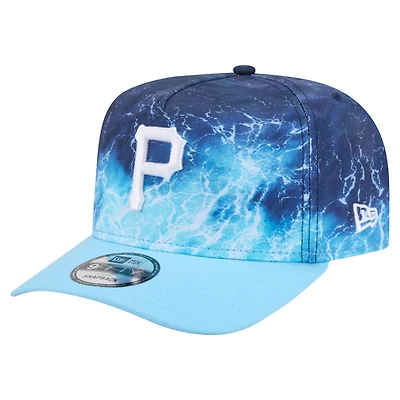 Men's New Era Light Blue Pittsburgh Pirates Deep Water Pre-Curved 9FIFTY A-Frame Snapback Hat