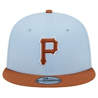Men's New Era Light Blue Pittsburgh Pirates Spring Color Two-Tone 9FIFTY Snapback Hat