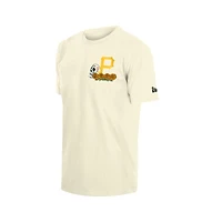 T-shirt naturel New Era pour hommes des Pirates de Pittsburgh Dia los Muertos Sugar Skull