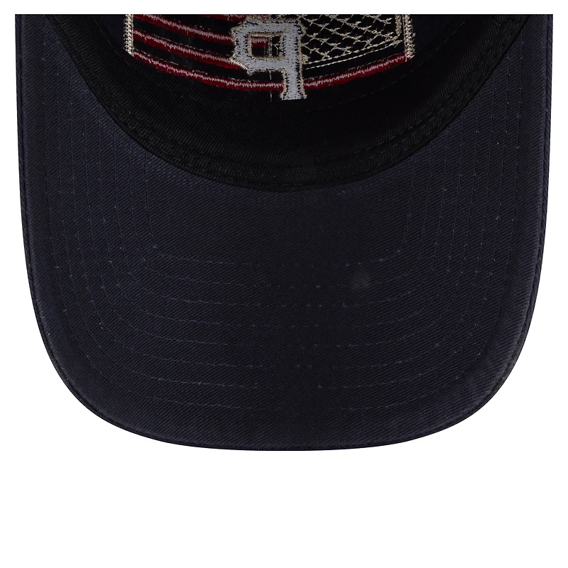 Men's New Era Navy Pittsburgh Pirates Americana Flag 9TWENTY Adjustable Hat
