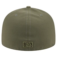 Men's New Era Olive Pittsburgh Pirates Color Pack A-Frame 59FIFTY Fitted Hat