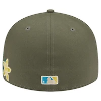 Men's New Era Olive Pittsburgh Pirates Tonal Florals 59FIFTY Fitted Hat
