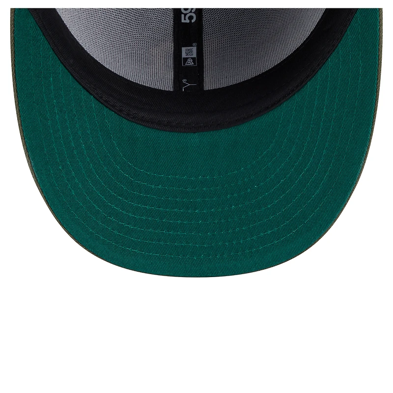 Men's New Era Olive Pittsburgh Pirates Tonal Florals 59FIFTY Fitted Hat