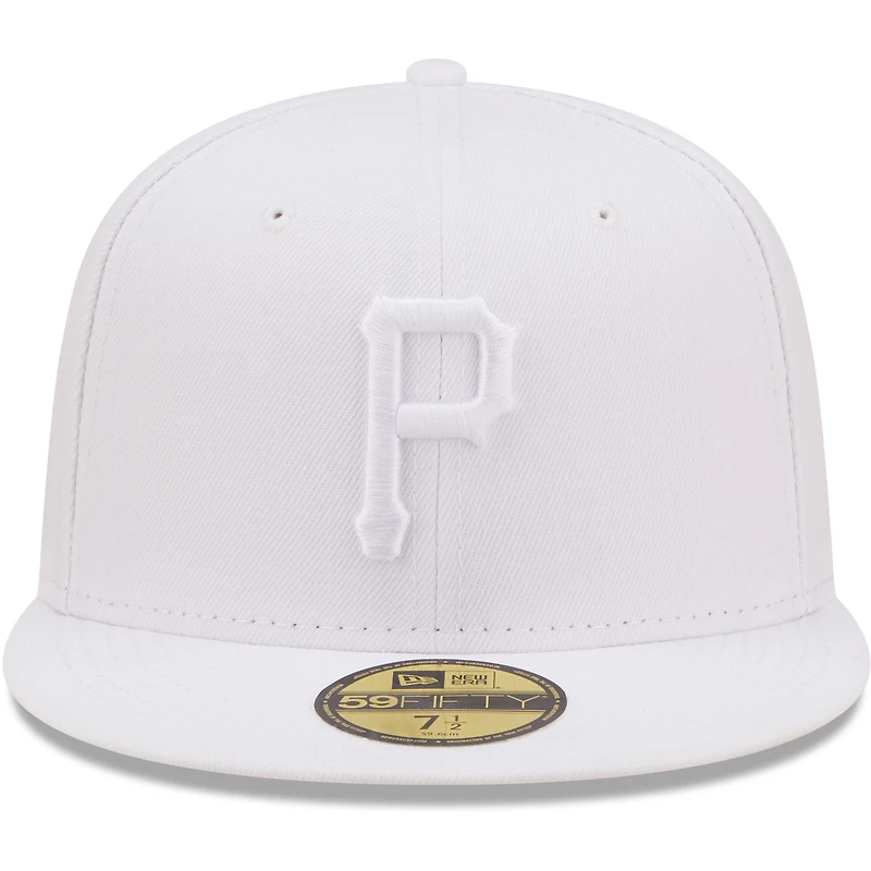Casquette ajustée 59FIFTY Pittsburgh Pirates New Era pour homme, blanc sur