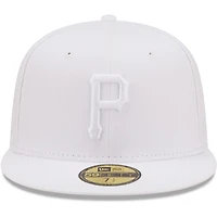 Casquette ajustée 59FIFTY Pittsburgh Pirates New Era pour homme, blanc sur