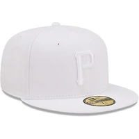 Casquette ajustée 59FIFTY Pittsburgh Pirates New Era pour homme, blanc sur