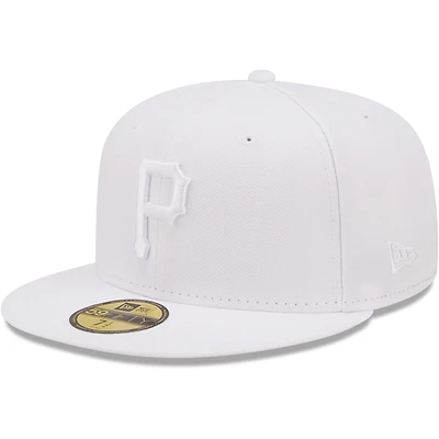 Casquette ajustée 59FIFTY Pittsburgh Pirates New Era pour homme, blanc sur