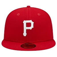 Men's New Era Red Pittsburgh Pirates Logo 59FIFTY Fitted Hat