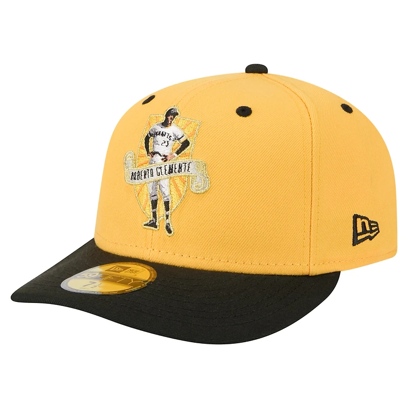 Casquette ajustée New Era Roberto Clemente dorée 59FIFTY des Pirates de Pittsburgh pour homme