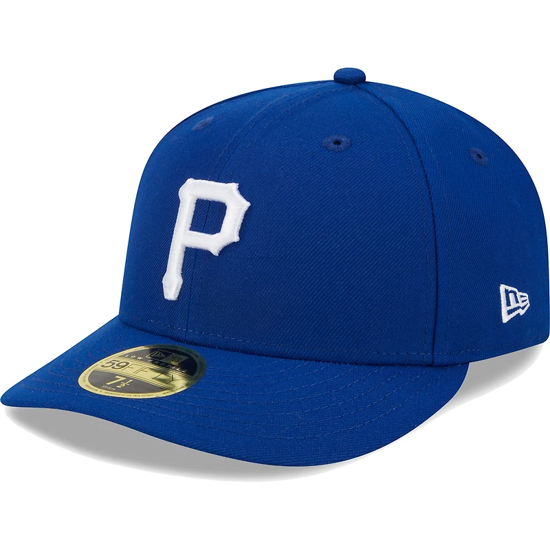 Casquette ajustée 59FIFTY à profil bas avec logo blanc des Royal Pittsburgh Pirates New Era pour homme