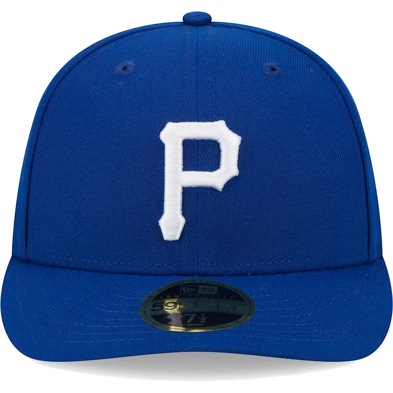 Casquette ajustée 59FIFTY à profil bas avec logo blanc des Royal Pittsburgh Pirates New Era pour homme