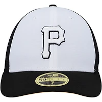 Men's New Era White/Black Pittsburgh Pirates 2023 On-Field Batting Practice Low Profile 59FIFTY Fitted Hat
