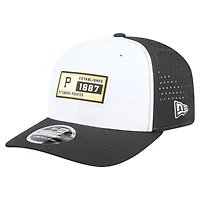 Casquette ajustable New Era 9SEVENTY blanche/noire des Pirates de Pittsburgh pour homme