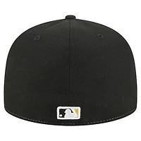 Men's New Era White/Black Pittsburgh Pirates Repeat 59FIFTY Fitted Hat